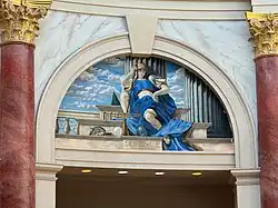 A mural depicting the allegorical figure of Science