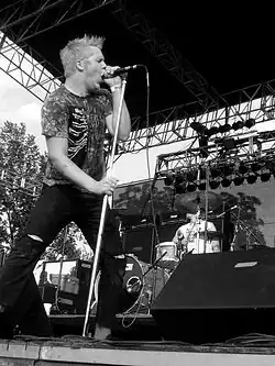 Vocalist Josh Scogin and drummer Jake Ryan performing at Cornerstone Festival 2006