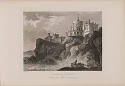 Etching of Culzean Castle by James Fittler from Scotia Depicta, published 1804