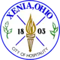 Official seal of Xenia, Ohio