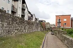 Section of Wall Running North from God's House Along Back of the Walls to Round Tower Adjacent to No 15