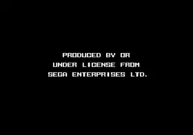A screenshot of the message "PRODUCED BY OR UNDER LICENSE FROM SEGA ENTERPRISES LTD."