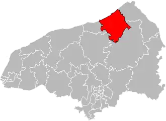 Situation of the canton of Dieppe-2 in the department of Seine-Maritime