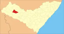 Location of Senador Rui Palmeira in Alagoas