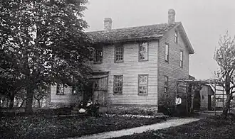 Photograph of the Seneca mission house, c. 1912.