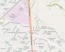 Map of Senkata in El Alto, Bolivia