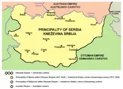 The Principality of Serbia in 1817
