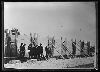One of the cement buildings partly finished at the ARC village.