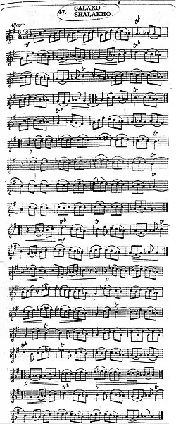 Notation of the dance from «Azerbaijani Folk Dances» (Baku, 2002)