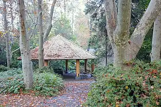 A pavilion in the park.