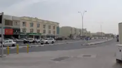 Shops on Al Aziziya Street running through the center of Al Aziziya.