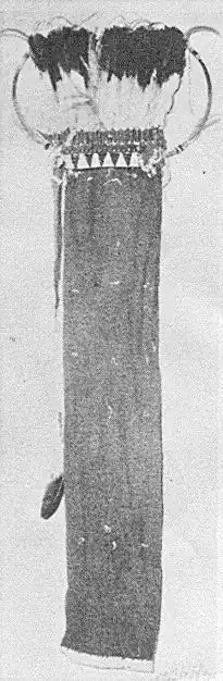 Shoshone Mike's war bonnet, found at Kelley Creek on February 25, 1911.