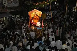 Procession of Swamiji by his disciples in Kumta, 2012