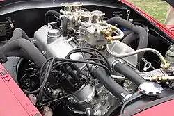 The Fiat V-8 engine in the 208 CS Corsa Spider