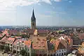 Lesser Square seen from the Council Tower (2005). The Lutheran cathedral is in the background.