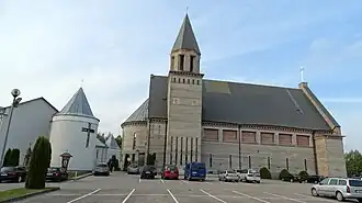 Side-view of the church