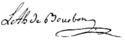 Louis Antoine de Bourbon's signature