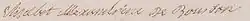 Élisabeth Alexandrine de Bourbon's signature