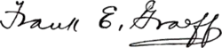 Signature of Frank Ellsworth Graeff