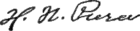 Henry Niles Pierce's signature