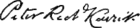 Peter Richard Kenrick's signature