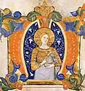 Silvestro dei Gherarducci, St Agnes in an initial M, f.32 of the Gradual from Santa Maria degli Angeli