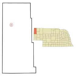 Location within Sioux County and Nebraska