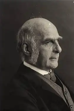Black-and-white photographic portrait of Francis Galton