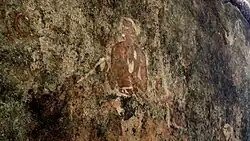 Paintings on the rock locally known as Ravana Chhaya and other ancient monuments and remain