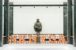 Sculpture "Martynas Mažvydas". Author: Gediminas Jokūbonis (1997)