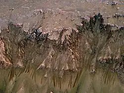 H. Recurring slope lineae as seen by HiRISE.