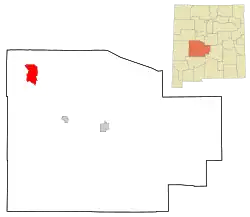 Location of Alamo Navajo, New Mexico