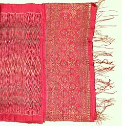 Detail of a songket sarong from Singaraja, the collection of Balique Arts of Indonesia. 1920s.
