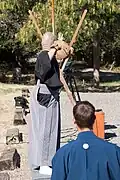 Kyūdō as part of the ceremony