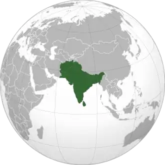 South Asia (orthographic projection)