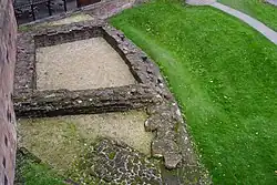 South-east angle tower and wall of Roman legionary fortress