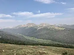 Specimen Mountain viewed across a valley