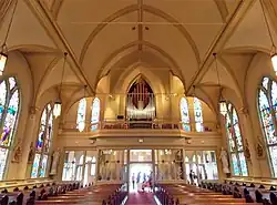 Nave looking toward gallery