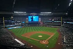 A photograph of a baseball diamond