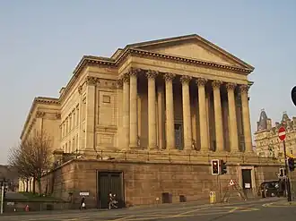 St. George's Hall, Lime Street (1841–54; Grade I) one of the finest neo-classical buildings in the world