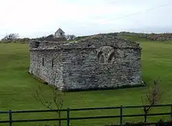 Stone chapel with walls but no roof