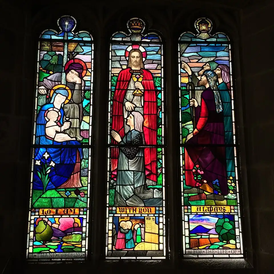 'Our Lord with the Nativity and the Shepherds', Michael Healy 1919.