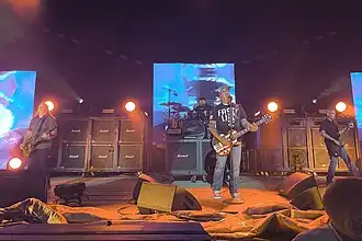 Staind live at Jones Beach Theater in Wantagh, New York, in 2021