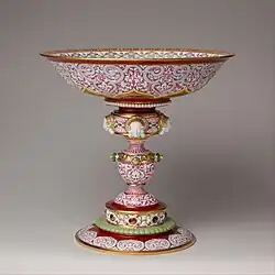 Sèvres cup, 1837, imitating Renaissance metalwork and Limoges enamel