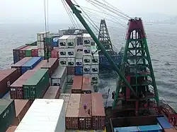 Strong tidal current, loading work in adverse conditions