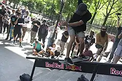 LES skatepark in Lower East Side, Manhattan, with Starlin Polanco performing in 2019