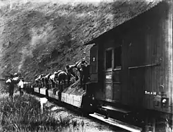 Works train in the Barron Gorge section ~1911