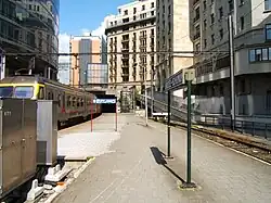 Brussels-Schuman railway station looking north towards the Schuman-Josaphat tunnel