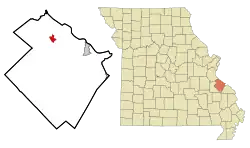 Location of Bloomsdale, Missouri