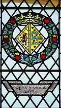 Stained Glass Window, Great Hall, Stirling Castle. The Great Hall was built by Queen Margaret's son King James IV.
